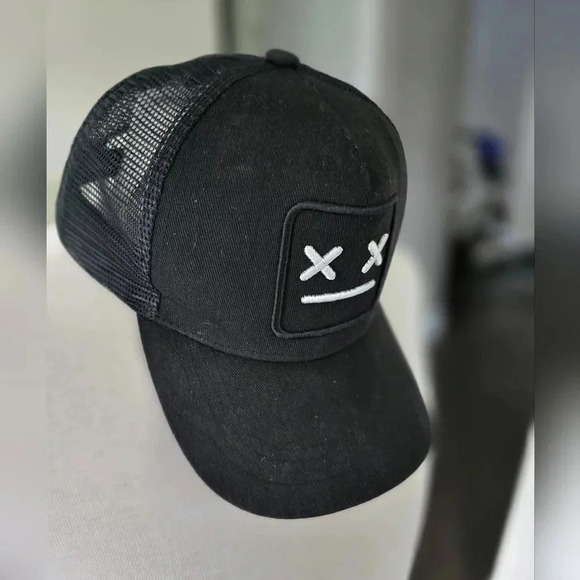 Black Baseball Hat with Emoji - Picture 2 of 3